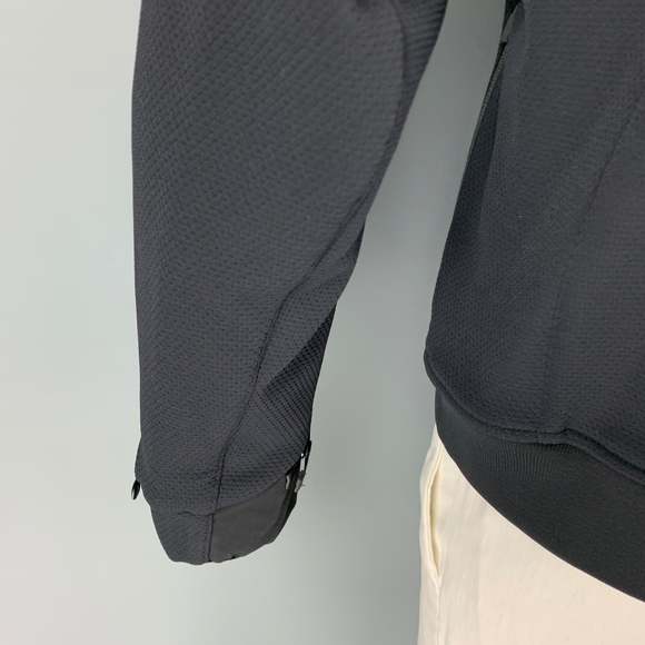 ACRONYM Black Textured Polyester Zip & Snaps Jacket - Picture 4 of 6